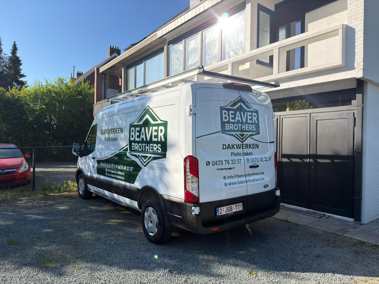 Beaver Brothers bestelwagen — achteraanzicht